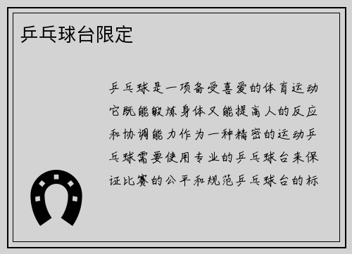 乒乓球台限定