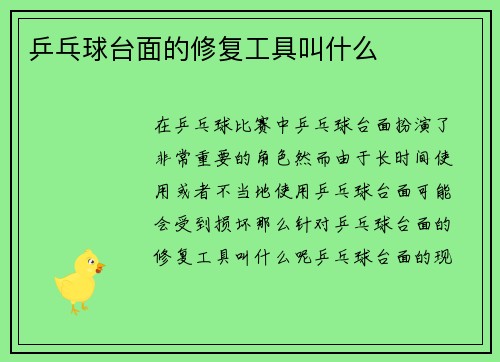 乒乓球台面的修复工具叫什么