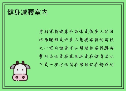 健身减腰室内